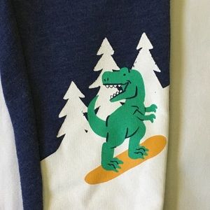 Joggers size 2T dinosaur snowboard sweats EUC blue